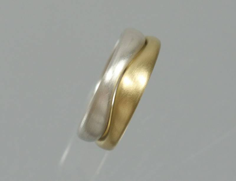 Ring 750 Gold Mit 925 Silber "Die Perfekte Welle" von meinWerkk