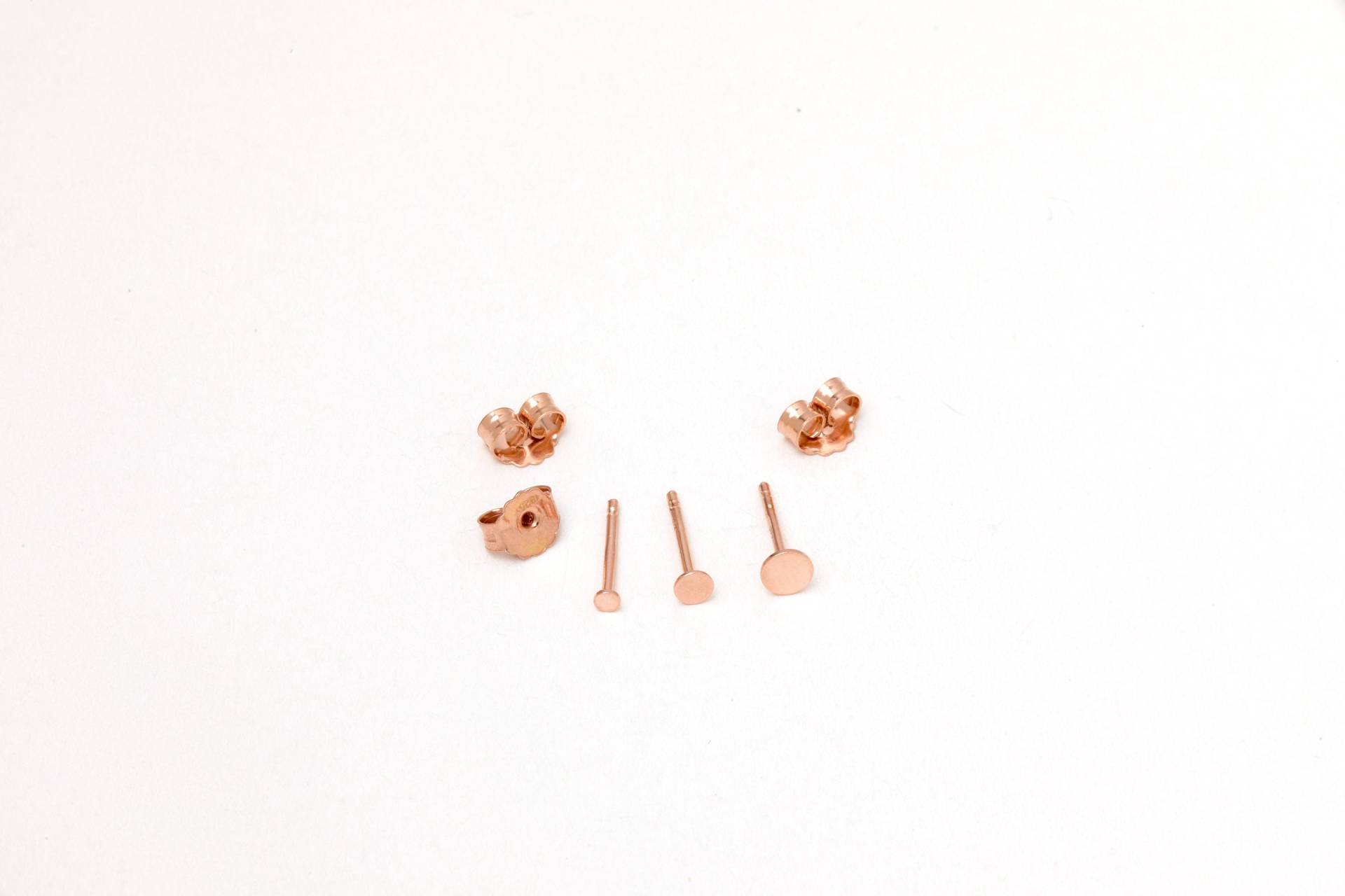 3Er Set Dot Ohrstecker Sterling Silver Golden Roségolden Dots Punkte Paar Teeny Tiny Plättchenstecker Stecker Ohrschmuck von meineketten