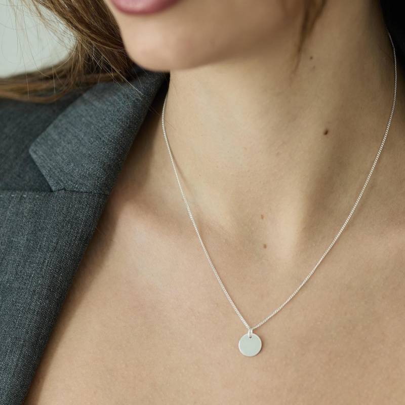 Goldene Halskette 925Er Silber Vergoldet Kette Plättchen Disc Gold Goldplättchen Blättchenkette Plättchenkette von meineketten