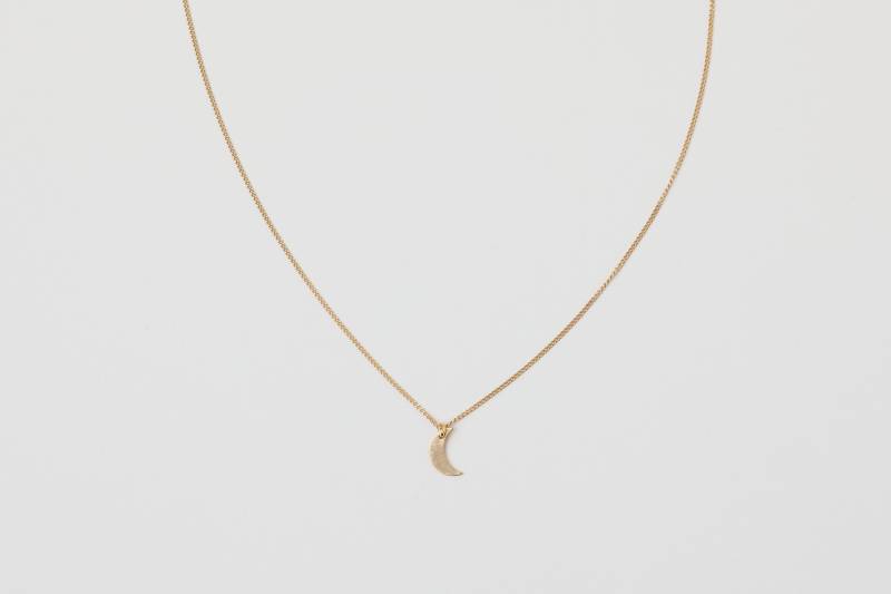 Goldene Mondkette Mondanhänger Kette Gold Moon Mond Sterne Goldkette Oder Silbernermond von meineketten