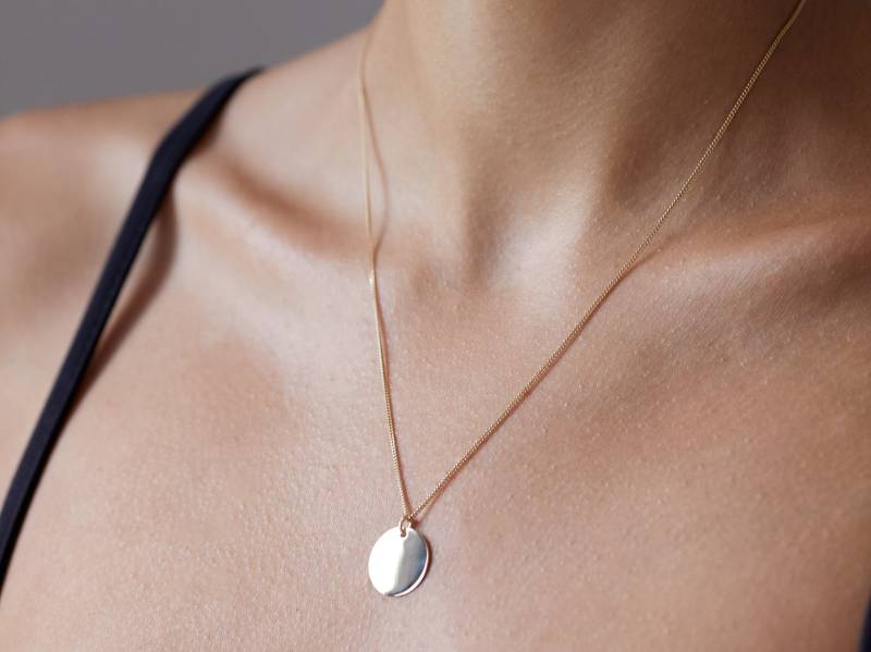 Sale Goldene Plättchenkette Disc Goldplättchen Goldkette Plättchen Blättchenkette Münze Coin von meineketten