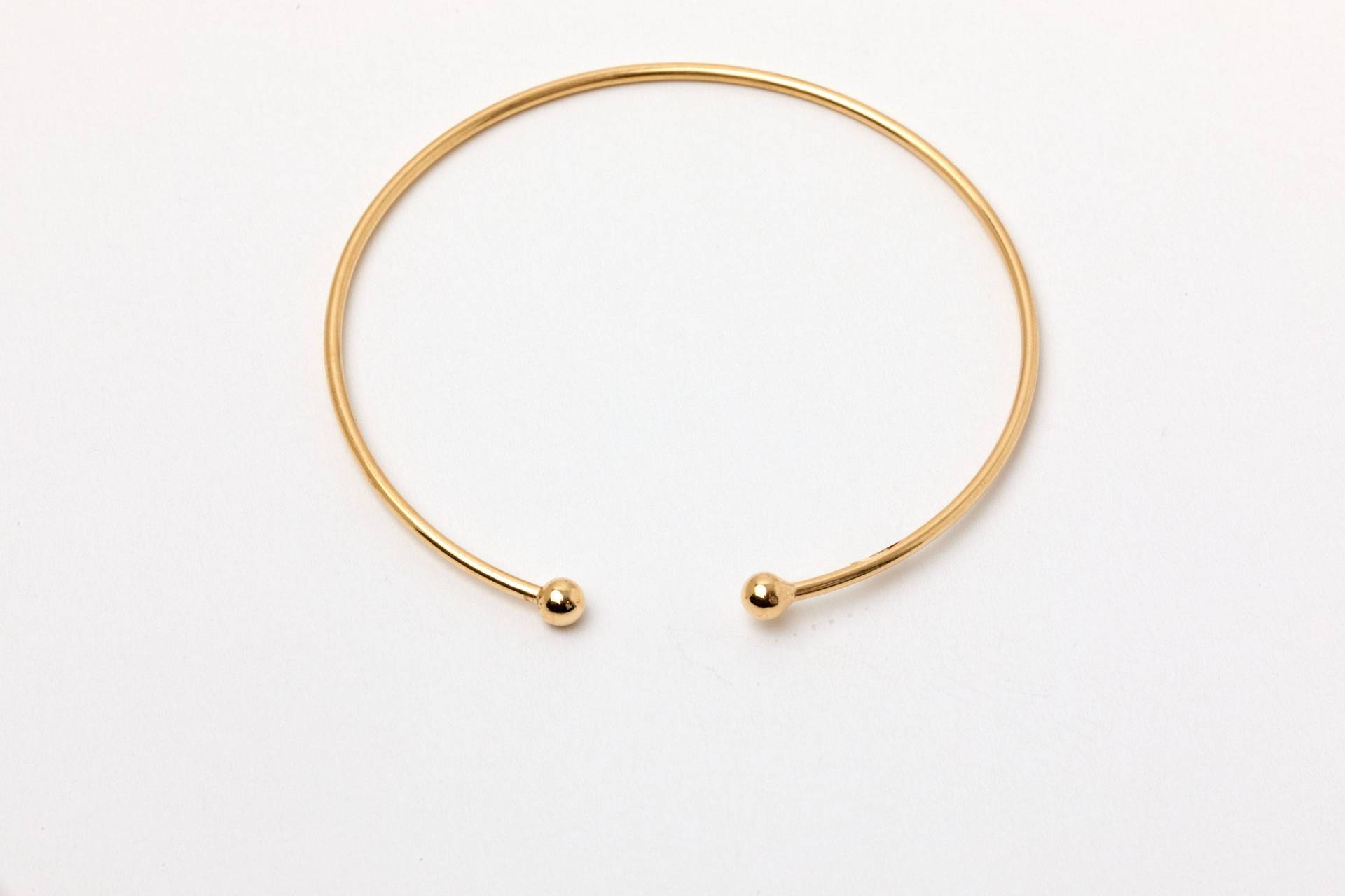 Goldener Armreif 925Er Silber in Golden Oder Silbern Cuff Reifen Bangle Boho Verstellbar Armband Wristband Kugeln Perlen von meineketten