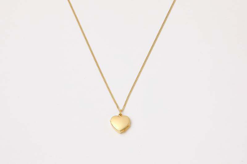 Imperfekt Sale Herzmedaillon Halskette Goldene Medaillonkette Fotomedaillon Silberne Amulett Medallion Herz von meineketten