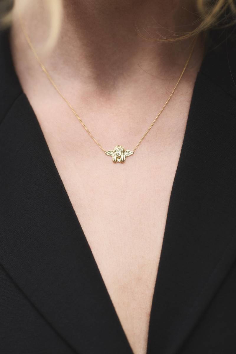 Kette Engel Angel Vintage Goldkette Schutzengel Schmuck Weihnachtsschmuck Weihnachtsengel Rubens von meineketten