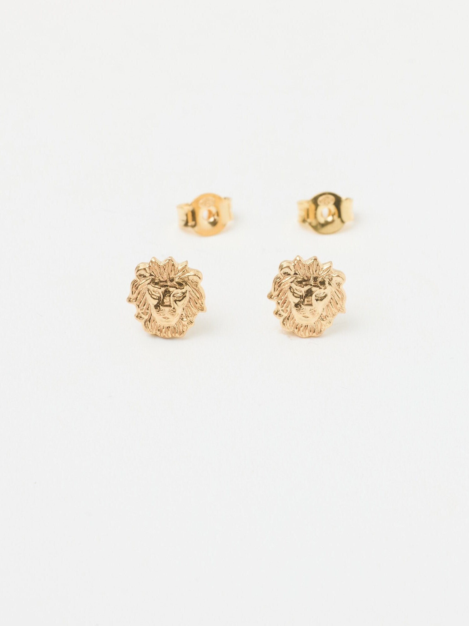 Löwenohrstecker Löwe Studs Lion Leo Ohrstecker Stecker 90Er Siegelring Ohrschmuck Leon Löwenschmuck Löwenkopf Lionshead von meineketten