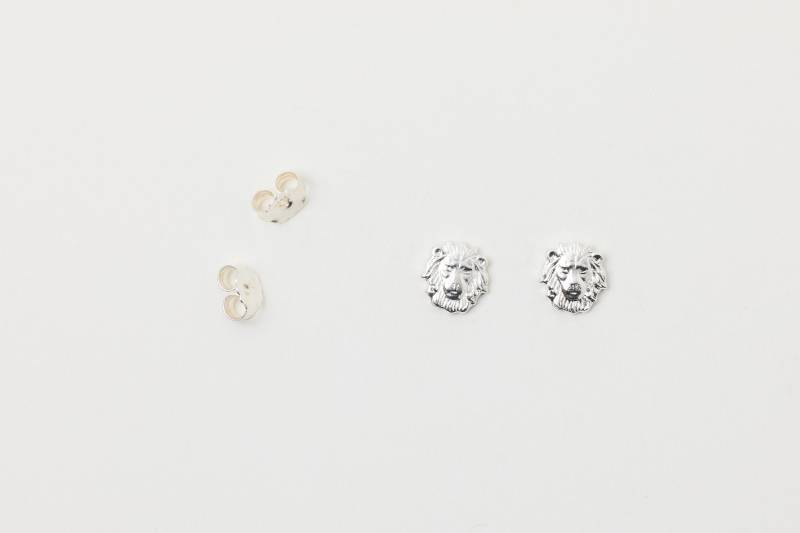 Löwenohrstecker Löwe Studs Lion Leo Ohrstecker Stecker 90Er Siegelring Ohrschmuck Leon Löwenschmuck Löwenkopf Lionshead von meineketten