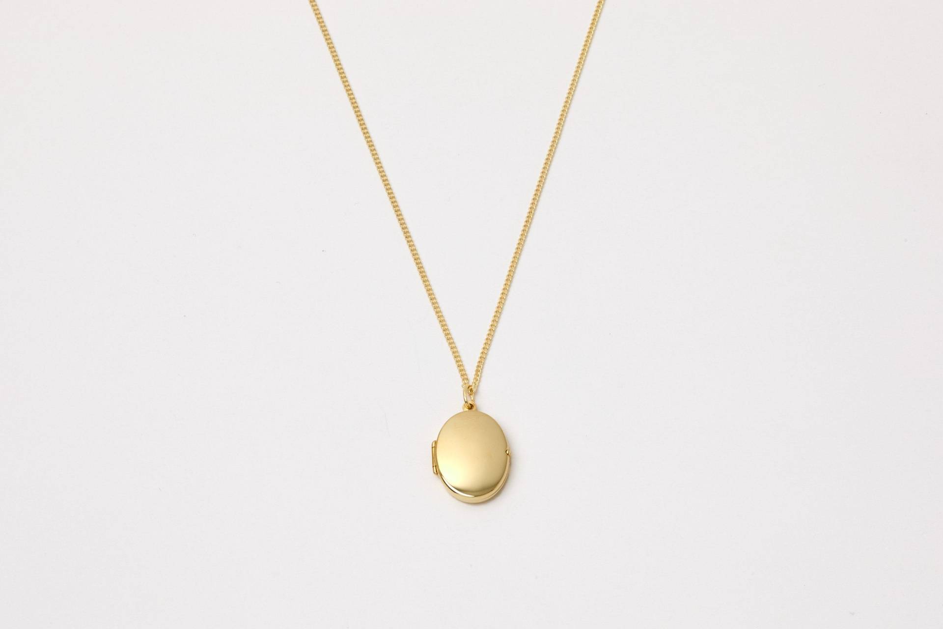 Medaillonkette Oval Mini Medaillon Geschenk Medallionkette Medallion Fotomedaillon Kette Amulett Foto Amulettkette Silber von meineketten