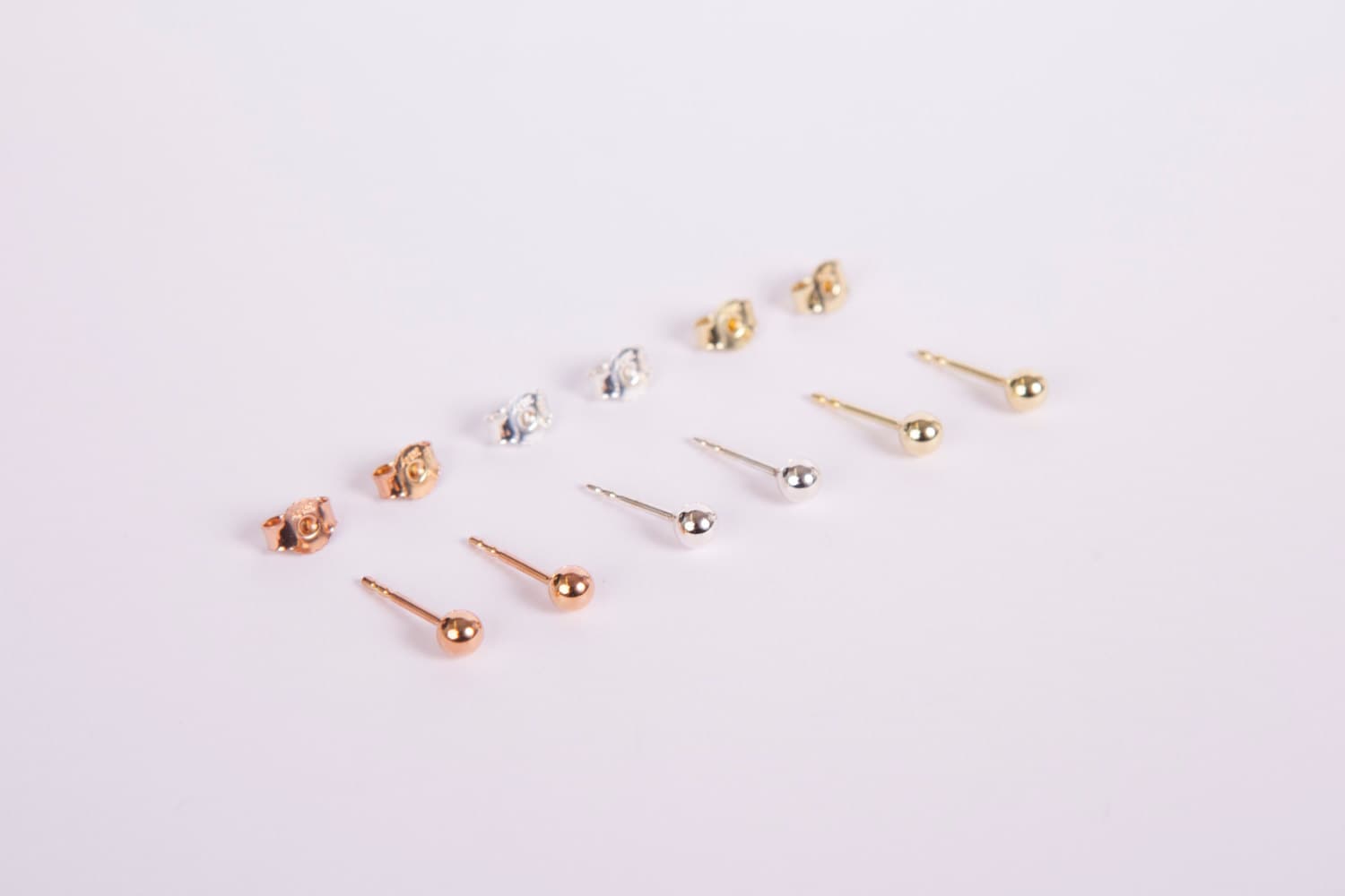 Mini Kugelohrstecker Winzige Goldene Kugelstecker Ohrstecker 2mm 3mm Kugel Ohrschmuck Kugelohrringe Silberperle 925Er Silber von meineketten