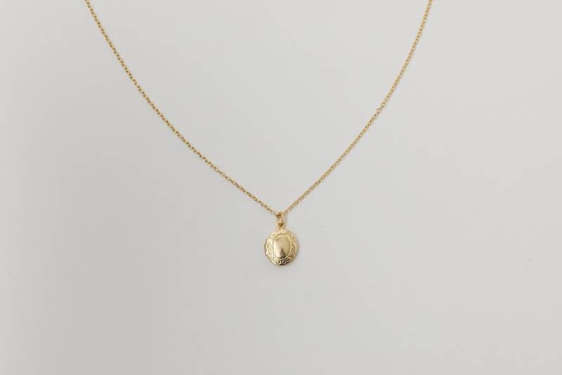 Mini Medaillon Halskette Goldene Kette Mit Fotomedaillon Zum Öffnen Amulett Goldkette von meineketten