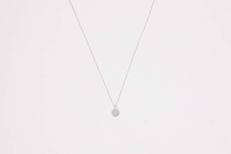 Sale Kette Mit Einem Mini Plättchen Blättchen Disc Plättchenkette Münze Farbe Sterling Silver Halskette von meineketten