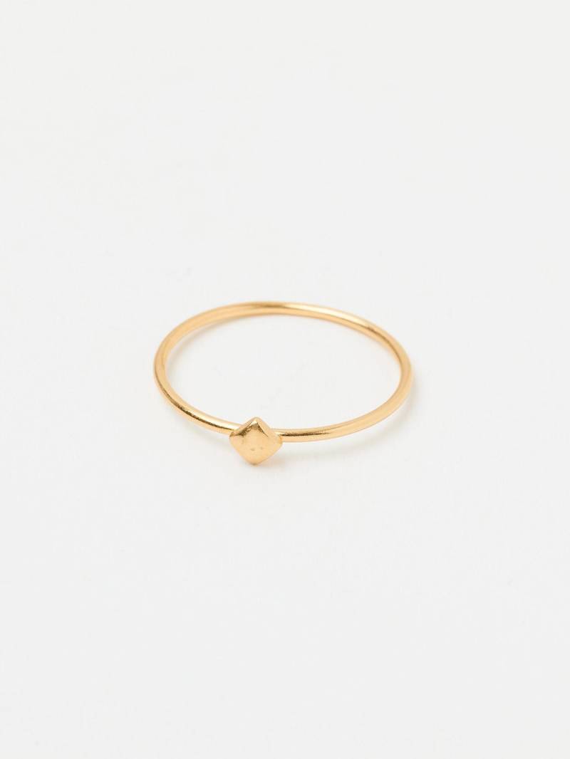 Sale Stapelring Quadrat Mini Viereck Square Stackable Ring Minimal Handmade Sterling Silver Goldener Fingerring Stapelbarer von meineketten