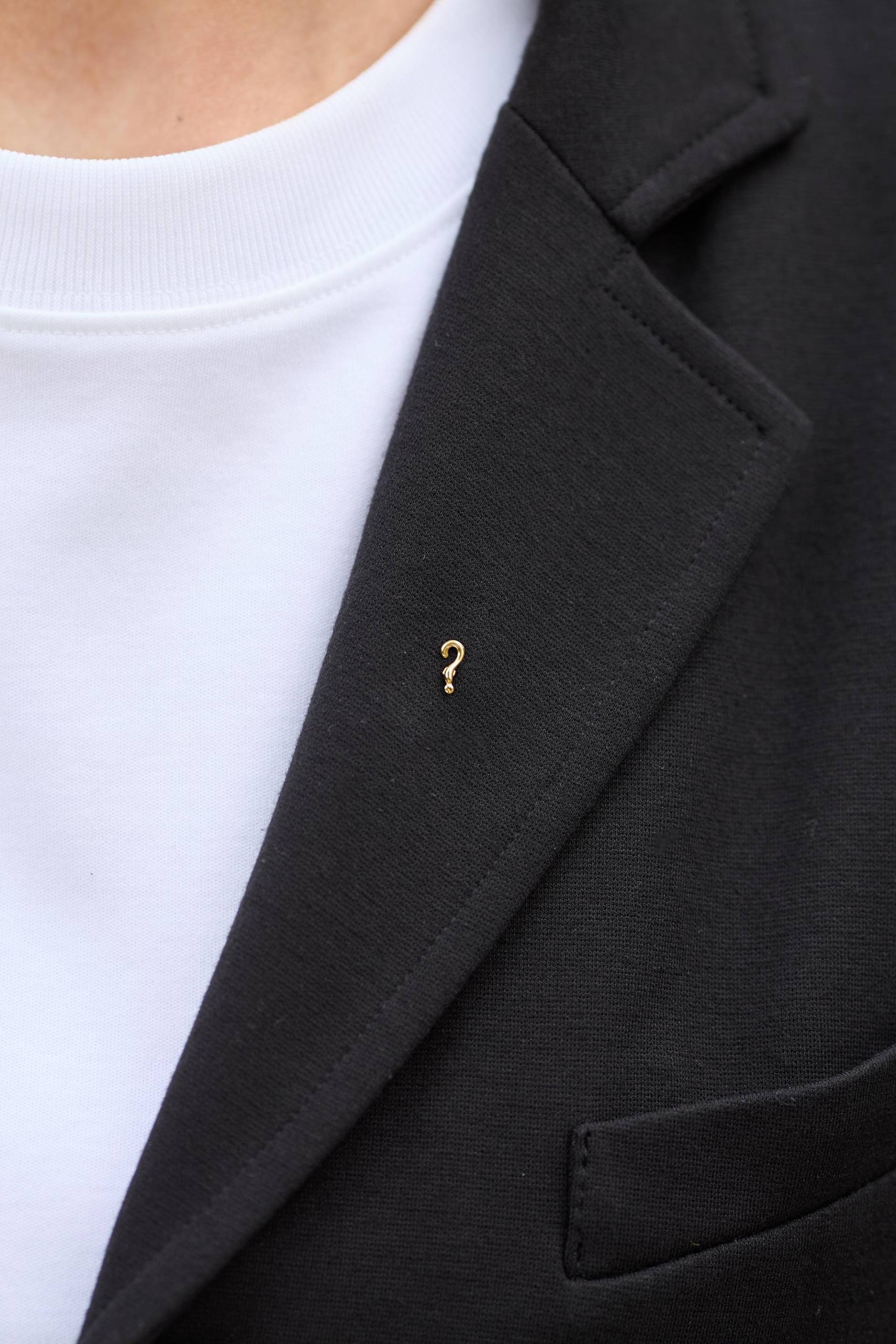 Unikat Brosche Pin Button Mini What ? Was Qué? Fragezeichen Frage Question Brooch Vintage Statement Schmuck Questionmark Ansteckpin von meineketten