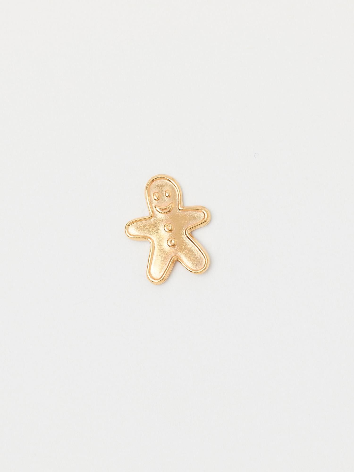 Unikat Brosche Vintage Goldener Pin Weihnachten Lebkuchen Gingerbread Man Anstecker von meineketten