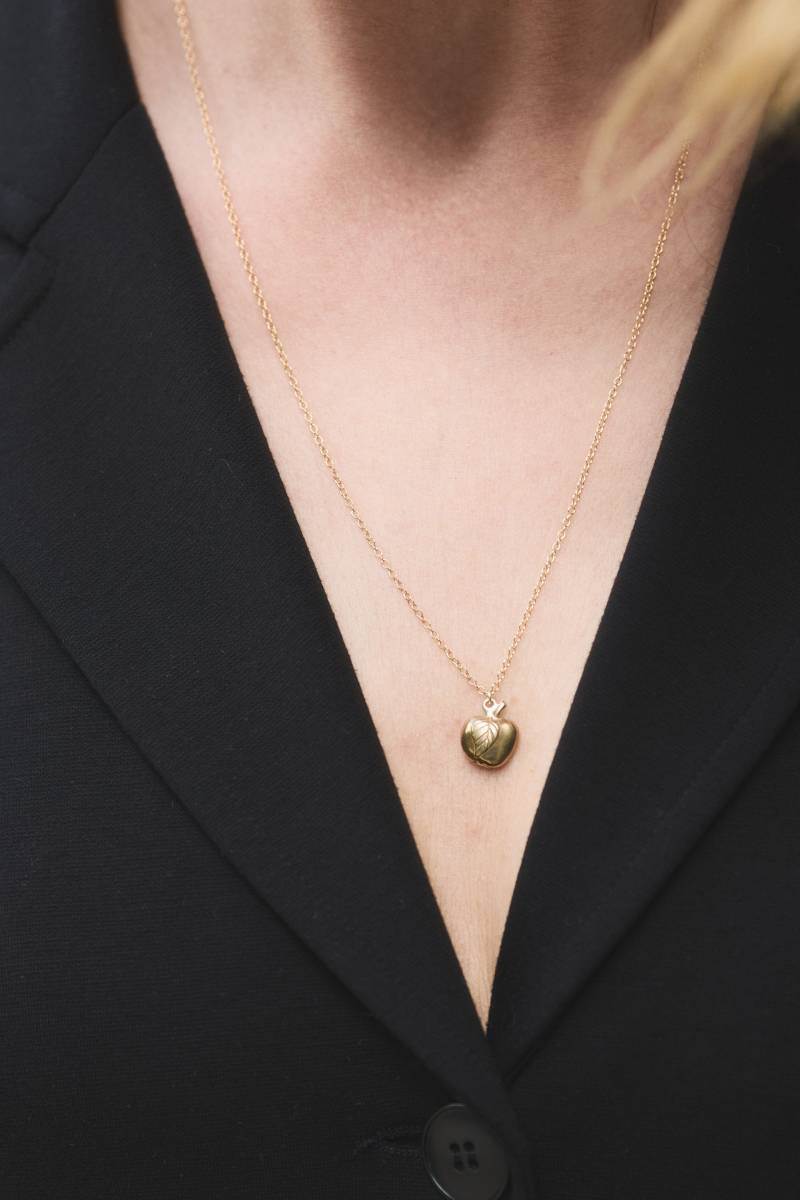 Unikat Einzelstück Apfelkette Zarte Goldene Kette Mit Apple Necklace Sommer von meineketten