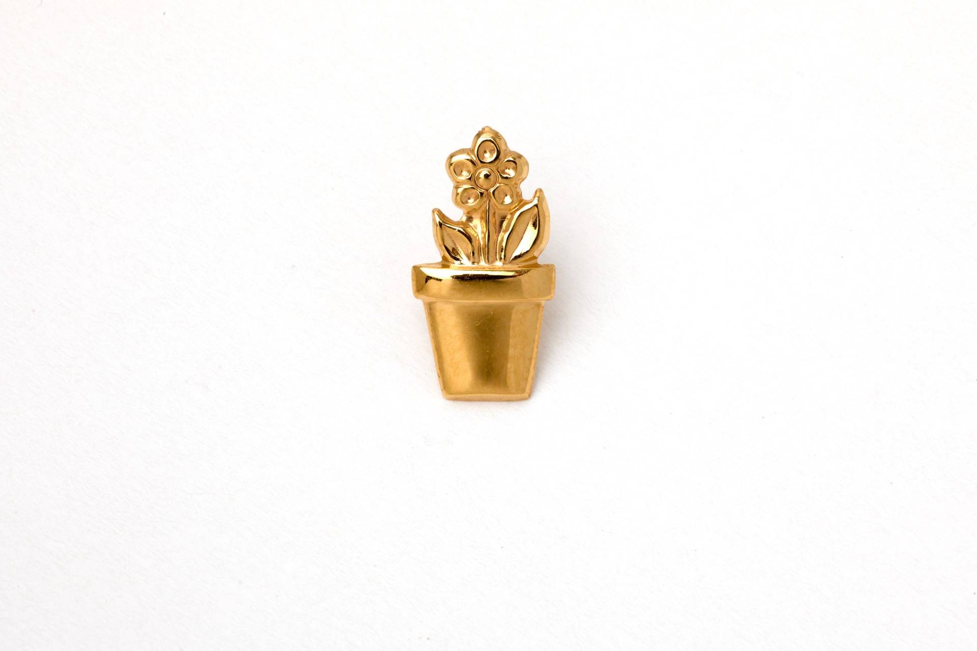 Unikat Pin Brosche Blume Floral Blumentopf Flowerpot Floristik Pflanze Schmuck von meineketten