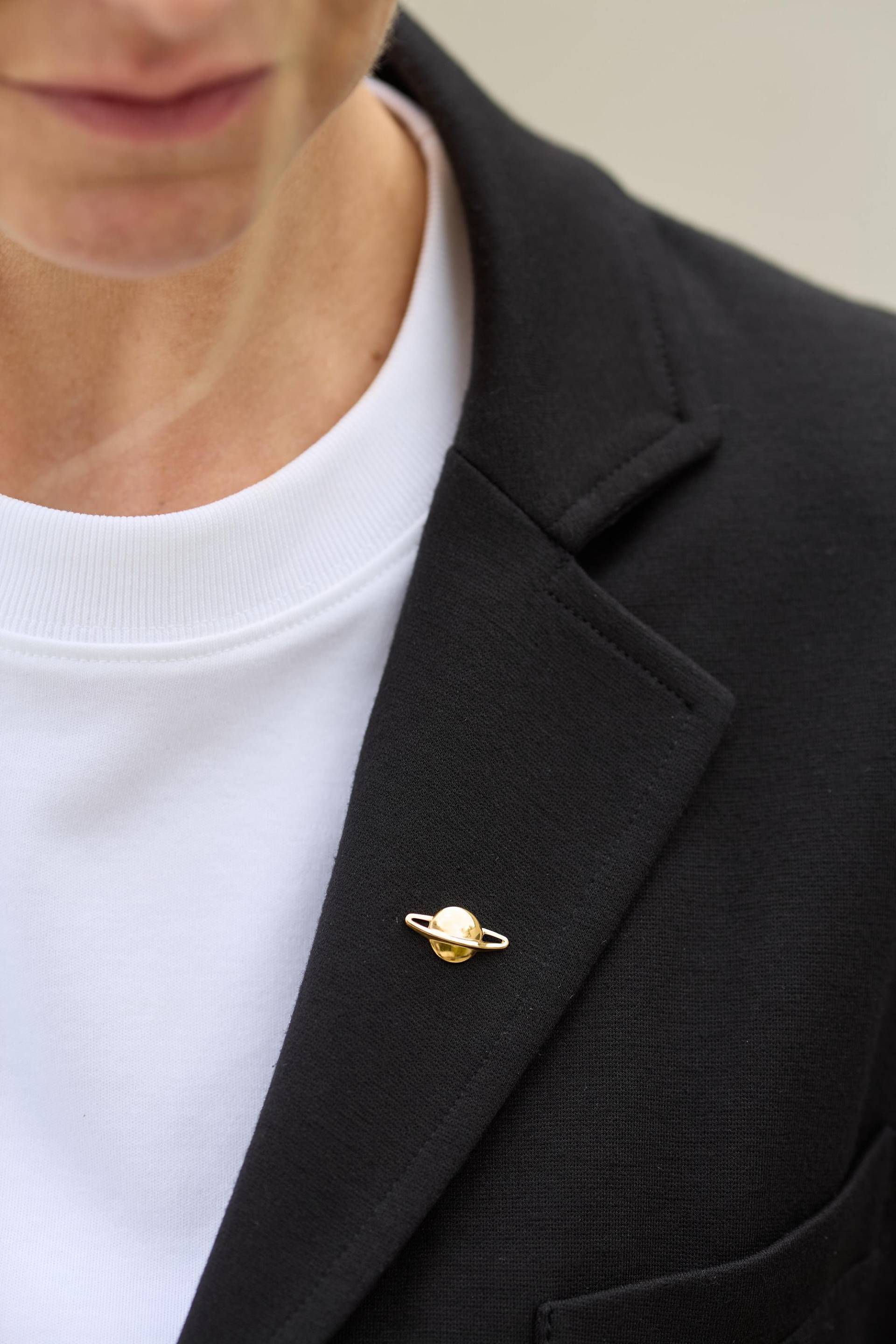 Unikat Pin Brosche Universe Planet Weltall Saturn Smiley Schmuck Vollmond Anstecker von meineketten