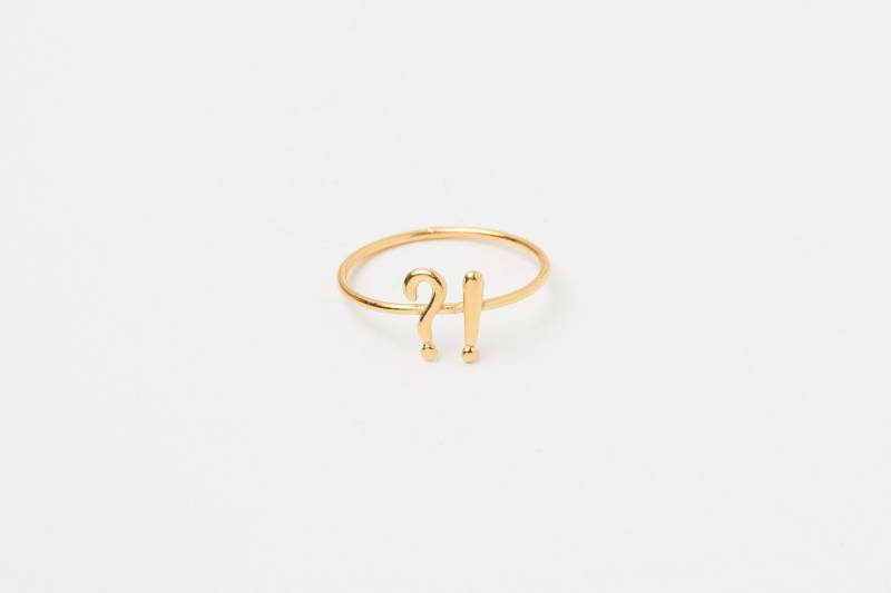 Unikat Statementring Feiner ? Exclamation Mark Stapelring Fragezeichen Frage Ring Statement Schmuck Questionmark von meineketten