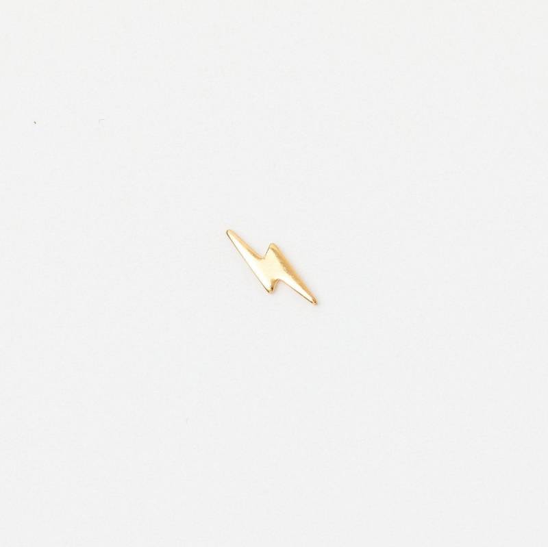 Winziger Pin Mini Brosche Blitz Blitzpin Bolt Goldener Mini-Pin Badge Anstecker Button von meineketten