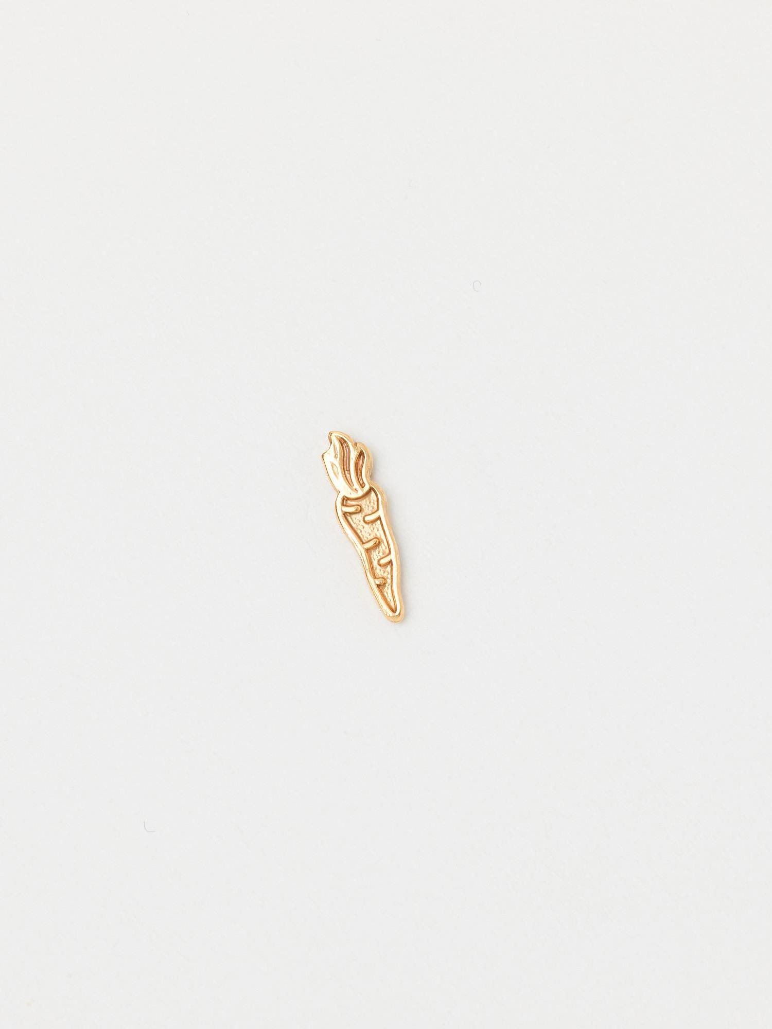 Winziger Pin Mini Brosche Karotte Möhre Wald Goldener Carrot Rübe Mohrrübe Goldener Mini-Pin Anstecker von meineketten