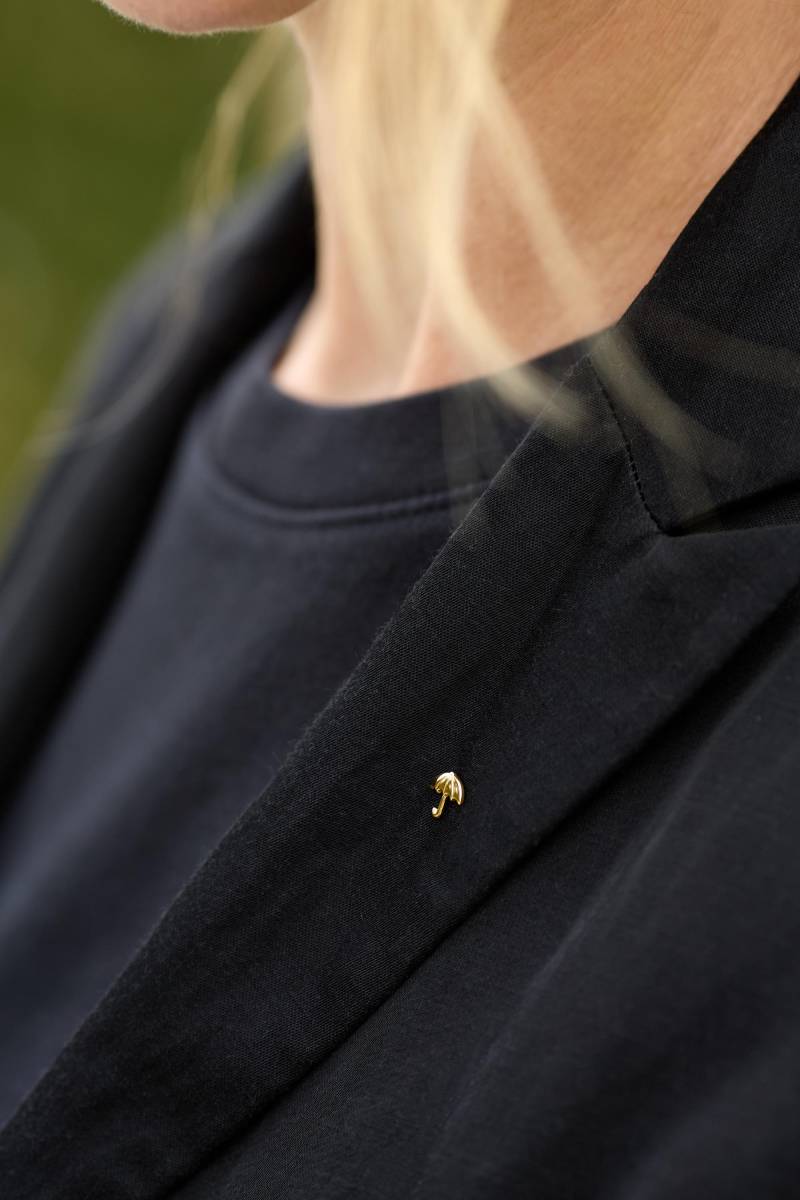 Winziger Pin Mini Brosche Regenschirm Schirm Umbrella Regen Goldener Mini-Pin Vintage Anstecker von meineketten