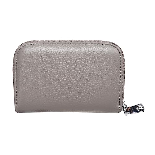 meiodtion Geldbörse Portemonnaie Damen Klein Herbst Männer Und Frauen Brieftaschen Große Kapazität Zipper Orgel Design Einfarbig Einfache Stil Geldbeutel Kartenetui Damen (Grey One Size) von meiodtion