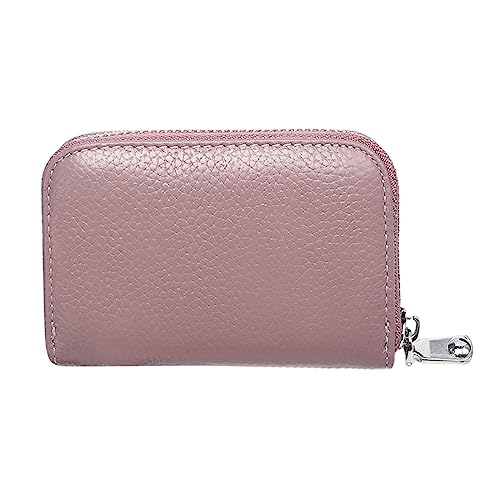 meiodtion Geldbörse Portemonnaie Damen Klein Herbst Männer Und Frauen Brieftaschen Große Kapazität Zipper Orgel Design Einfarbig Einfache Stil Geldbeutel Kartenetui Damen (Purple One Size) von meiodtion