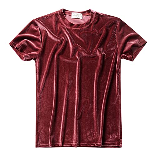 meiodtion T Shirt Herren Activewear für Herren Tshirt Männer Herren Velours Mode Hip Hop dünne einfache kurzärmlige T Shirts Oversized Tshirt Herren Shirts Kurzarm von meiodtion