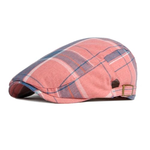 meioro Herren gestreifter Karierter Newsboy Hut Cabbie Beret Ivy Flat Cap Verstellbare Gatsby Hut Jagd Fahren Verstellbare Kappe von meioro