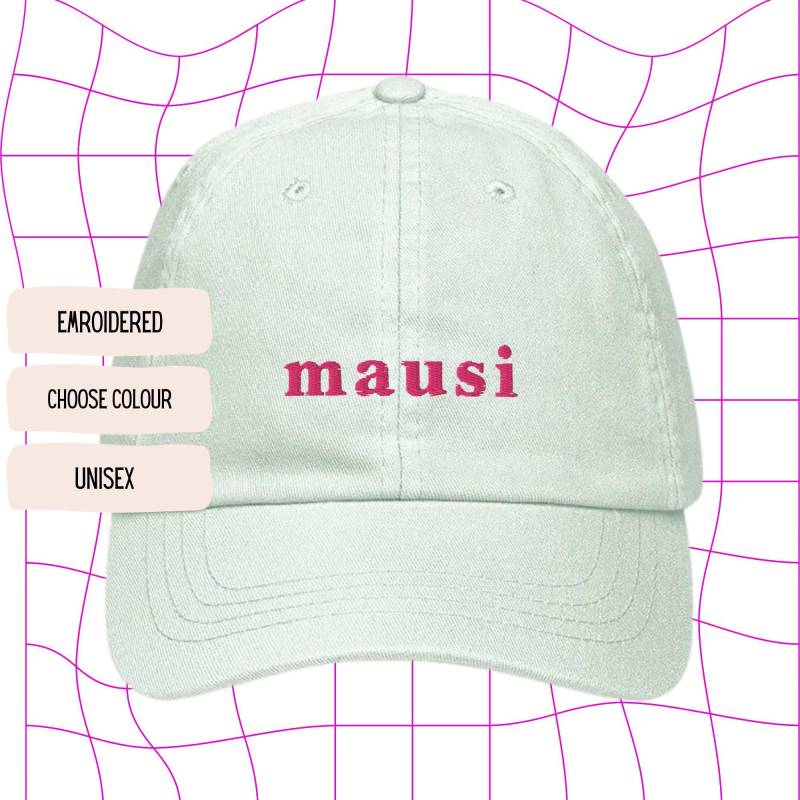 Mausi Cap Pastell | Bestickte Statement Basecap Geschenk Für Sie, Cute Custom Cap, Soft Girl Accessoire, Y2K Style, Mann Frau von meitistudios