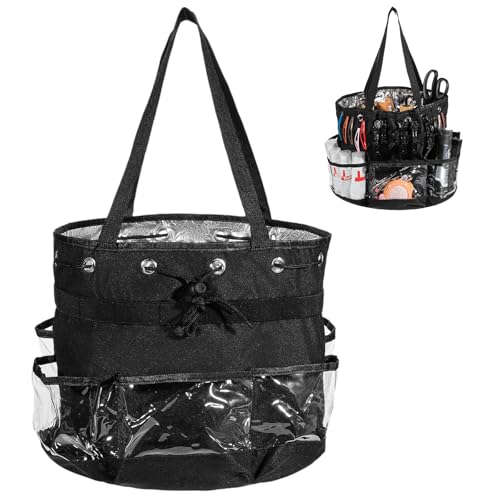 mekueeex Friseur-Reisetasche, große Kapazität, Friseurtasche, hitzebeständige Reisetasche für Haarutensilien, professionelle Make-up-Organizer, wasserdichte Dusch-Kulturbeutel, Schwarz, Modern von mekueeex
