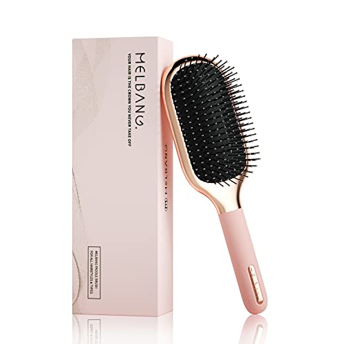 Melbang Haarbürste für dickes, lockiges, dünnes, langes, kurzes, nasses oder trockenes Haar, verleiht Glanz und macht das Haar glatt, Paddel-Haarbürste für Männer, Frauen, Kinder von melbang
