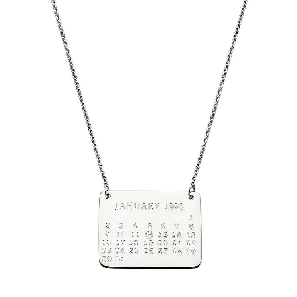 Personalisierter Kalender Sterling Silber Hochzeitsdatum, Geburtstagsgeschenk von ErdalBirdalJewelry