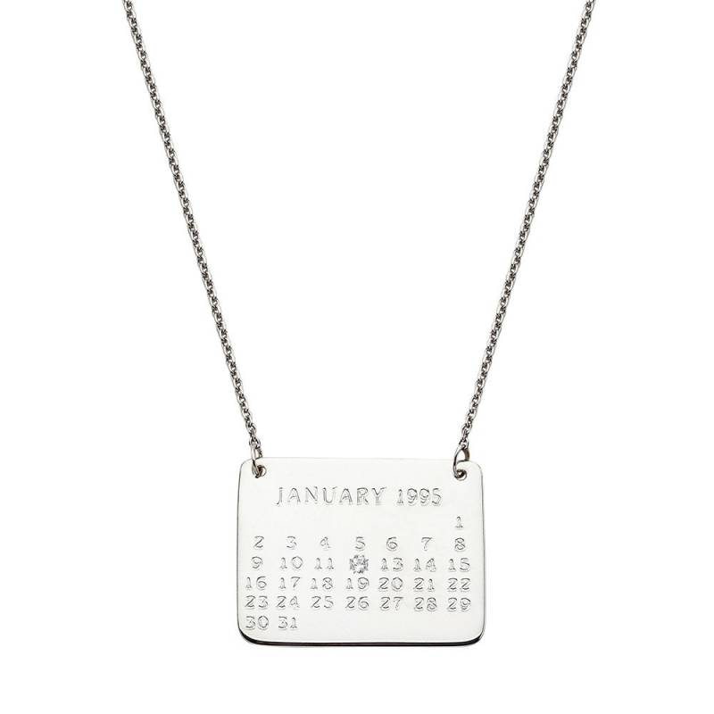 Personalisierter Kalender Sterling Silber Hochzeitsdatum, Geburtstagsgeschenk von ErdalBirdalJewelry
