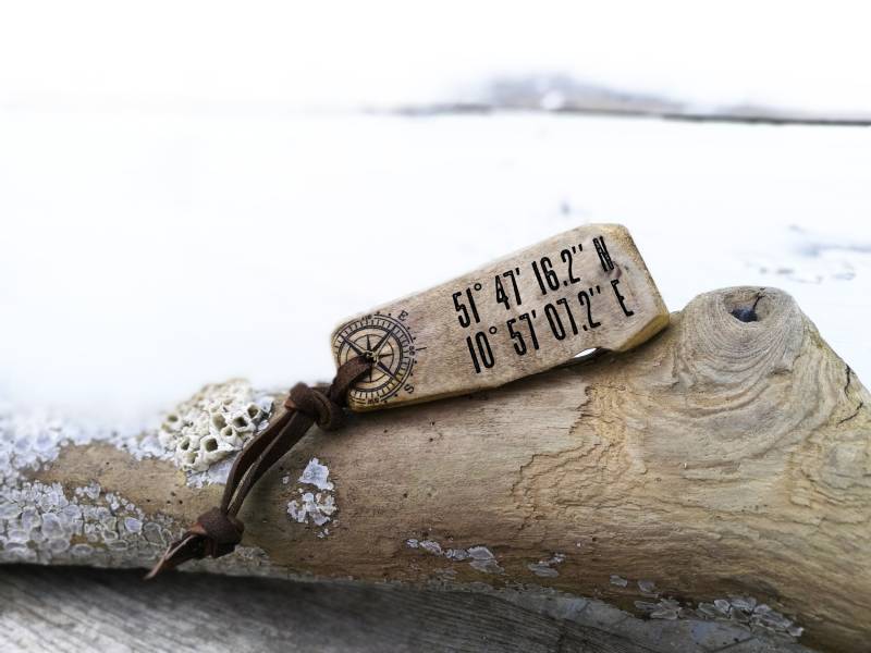 Koordinaten Schlüsselanhänger Personalisierbar von melkey83