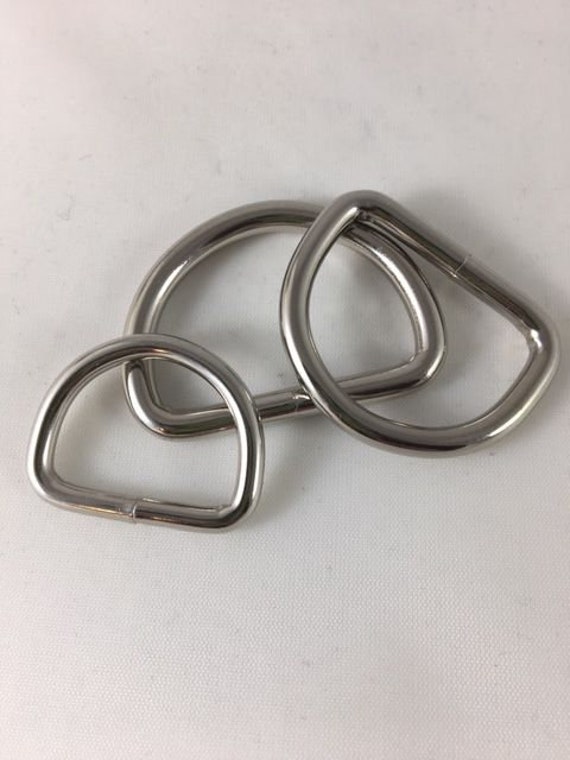 D-Ring D-Ringe Halbrunde Ringe Halbrund Ring Silberfarben 5, 10 Oder 20 Stück von mellimadehamburg