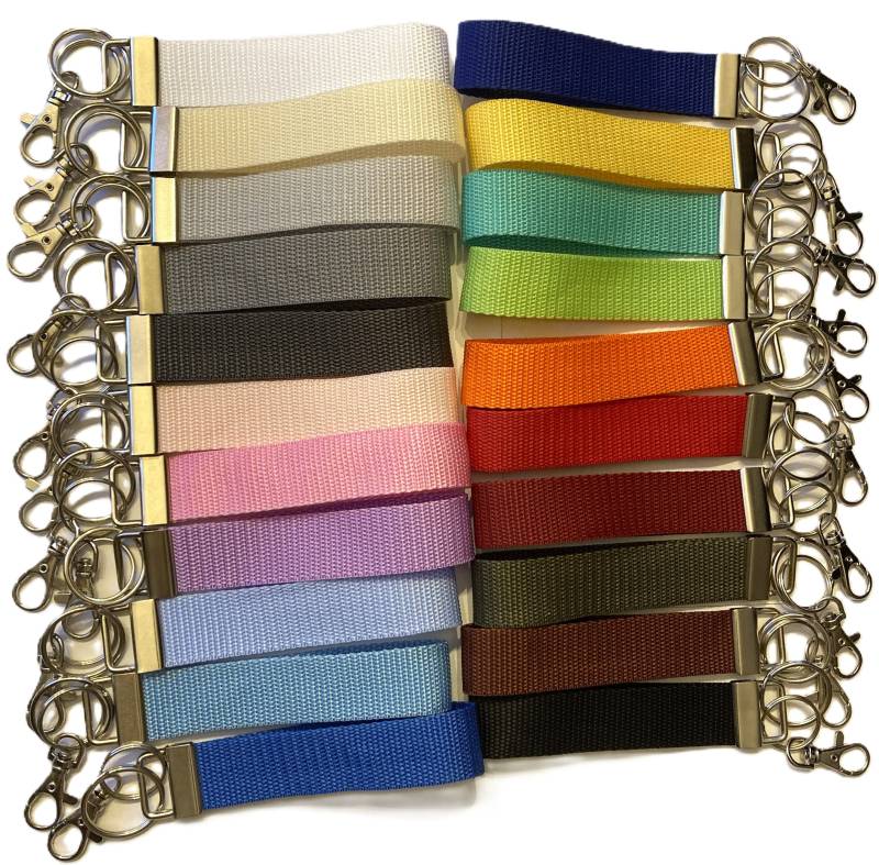 Schlüsselband Lanyard Schlüsselanhänger Gurtband Unifarben von mellimadehamburg