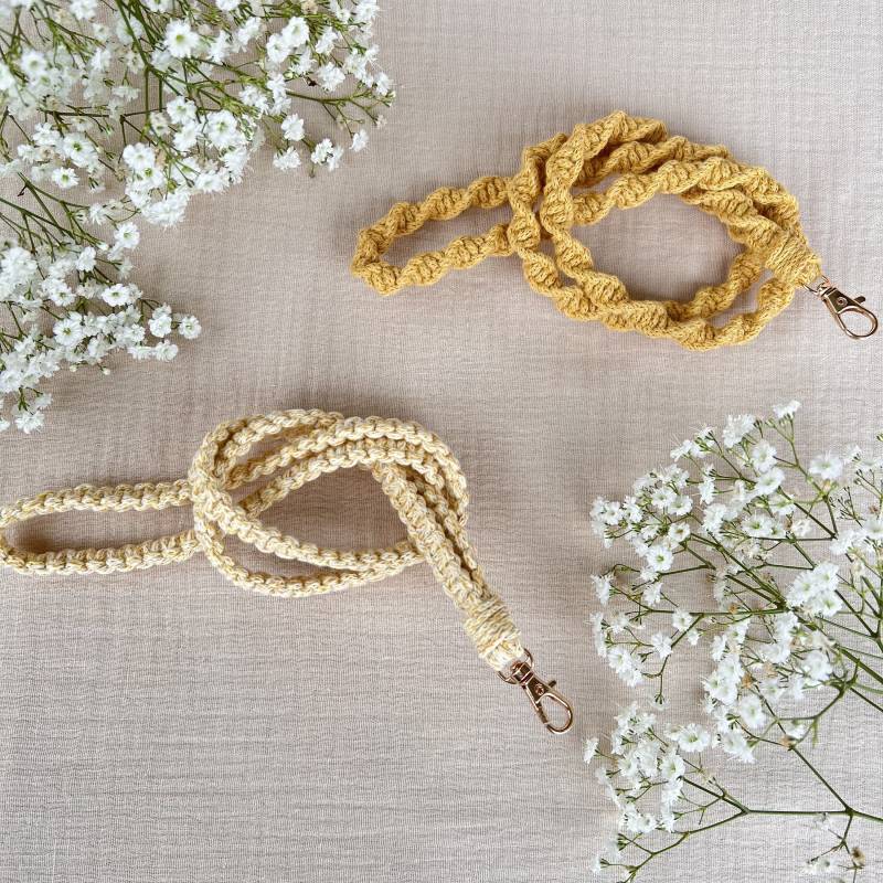 Makramee Schlüsselband Ivy Schlüssel Kette Geschenkidee Boho von studiomelluccio