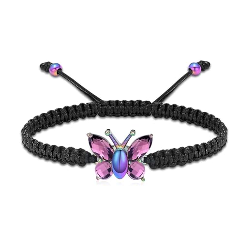 Einäscherung Schmuck Schmetterling Urne Armband für menschliche Asche für Frauen einstellbar Memorial Keepsake Seil-Armband von memorial jewelry