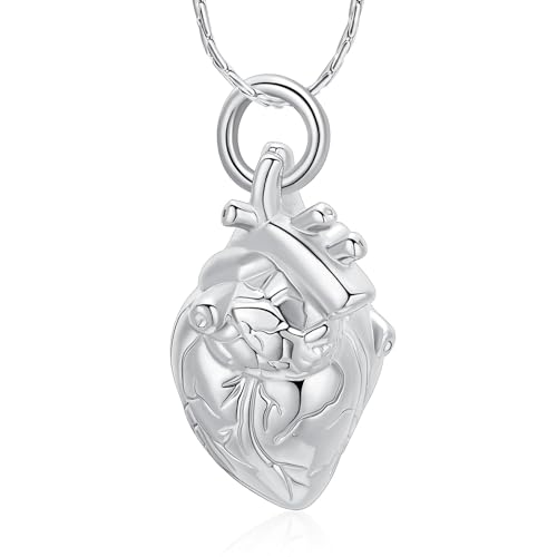 Einäscherungsschmuck Anatomische 3D Herz Urne Halskette für Asche für Frauen Männer Memorial Anhänger Geliebte Asche Halter Keepsake von memorial jewelry