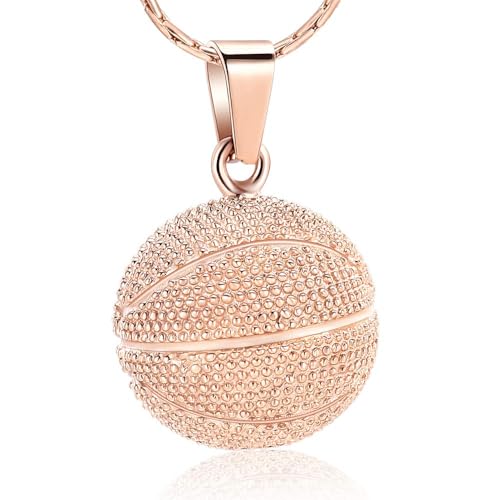 Einäscherungsschmuck für Asche - Basketball Edelstahl Memorial Anhänger Urne Halskette Andenken für Männer Frauen von memorial jewelry
