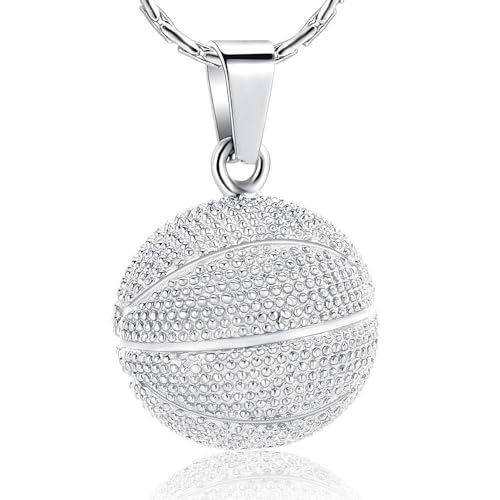 Einäscherungsschmuck für Asche - Basketball Edelstahl Memorial Anhänger Urne Halskette Andenken für Männer Frauen von memorial jewelry
