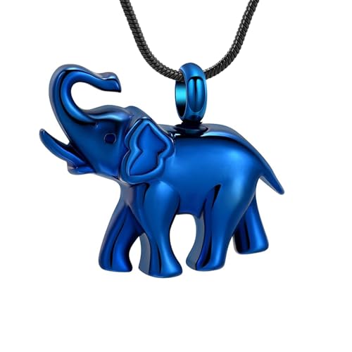 Einäscherungsschmuck für Asche Elefantenform Edelstahl Andenken Memorial Anhänger Medaillon Urne Halskette für Tier/Mensch von memorial jewelry