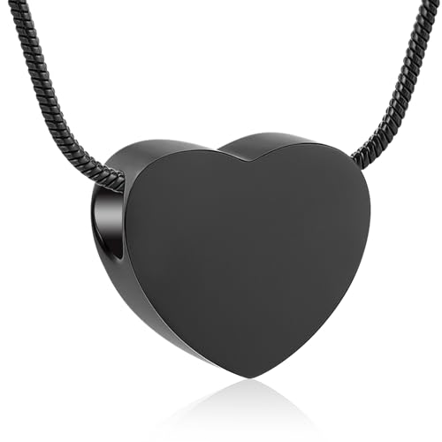 Einäscherungsschmuck für Asche - Herz Anhänger Memorial Urne Halskette Asche Halter Edelstahl personalisierte Anpassung Keepsake von memorial jewelry