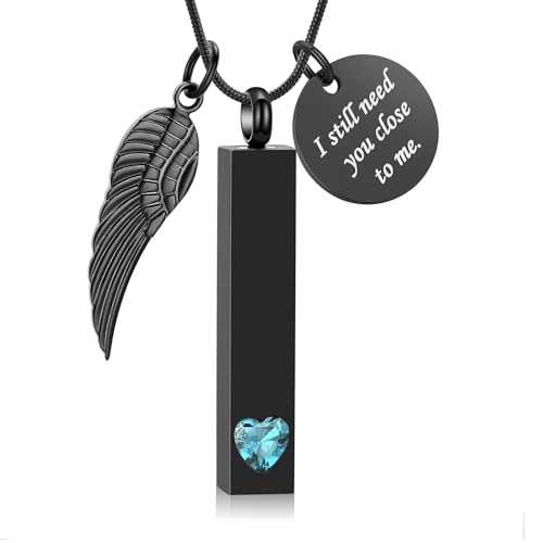 Einäscherungsschmuck für Asche Ich brauche dich immer noch in meiner Nähe Urne Halsketten für Asche Andenken geliebten Menschen Memorial Vial Anhänger Urne Schmuck für Frauen Männer von memorial jewelry