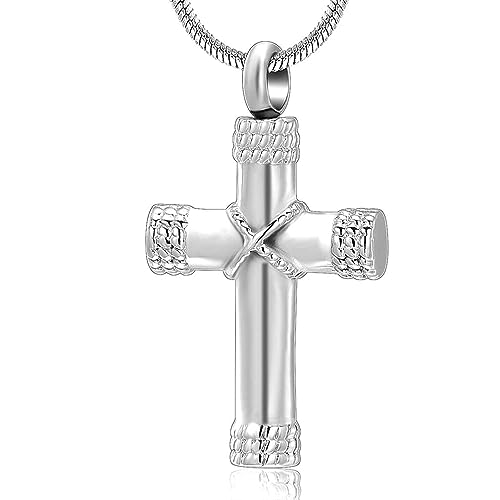 Einäscherungsschmuck für Asche Kreuz Memorial Urne Halskette Anhänger Keepsake Religiöses Kreuz Asche-Schmuck von memorial jewelry