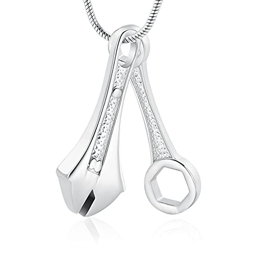 Einäscherungsschmuck für Asche Schraubenschlüssel Anzug Urne Halskette Anhänger Medaillon für Frauen Männer Human Keepsake Memorial Asche Holder von memorial jewelry