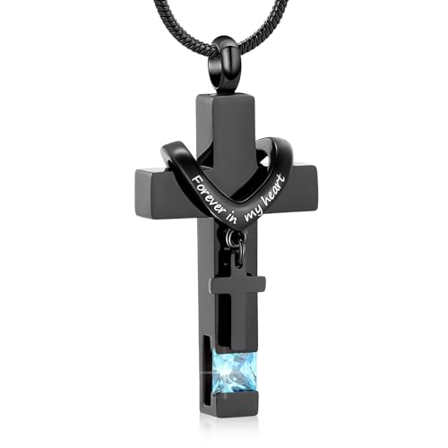 Für immer in meinem Herzen Birthstone personalisierte Doppelkreuz Urne Anhänger Kremation Schmuck für Asche Kreuz Asche Keepsake Für immer in meinem Herzen Birthstone personalisierte Doppelkreuz Urne Anhänger Kremation Schmuck für Asche Kreuz Asche Keepsake von memorial jewelry