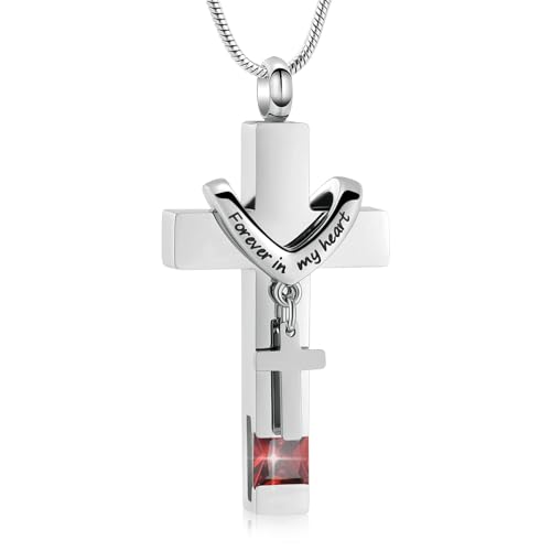 Für immer in meinem Herzen Birthstone personalisierte Doppelkreuz Urne Anhänger Kremation Schmuck für Asche Kreuz Asche Keepsake Für immer in meinem Herzen Birthstone personalisierte Doppelkreuz Urne Anhänger Kremation Schmuck für Asche Kreuz Asche Keepsake von memorial jewelry