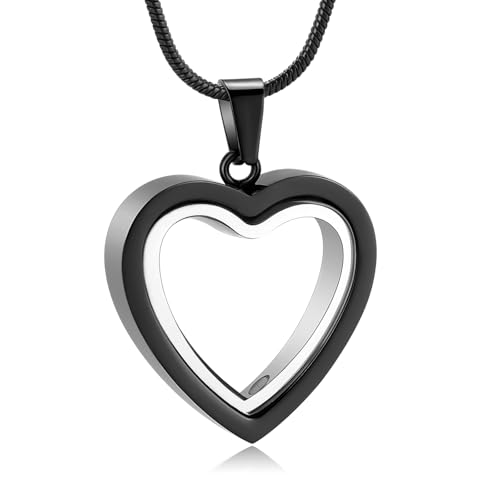 Glas Kremation Schmuck Halskette für Asche Herz Memorial Lockets für Asche Edelstahl Keepsake Urne Asche Anhänger Glas Kremation Schmuck Halskette für Asche Herz Memorial Lockets für Asche Edelstahl Keepsake Urne Asche Anhänger von memorial jewelry