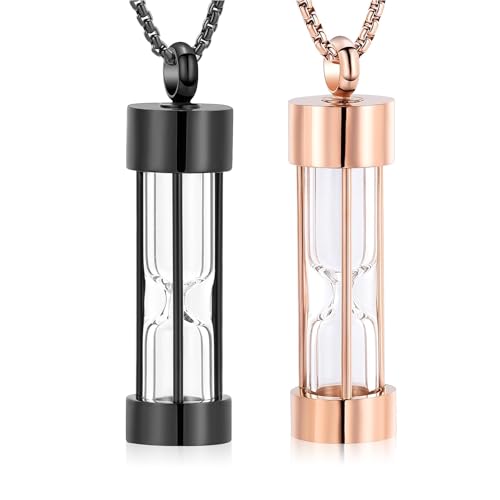Halskette mit Urnen-Anhänger für Asche, Schmuck für Asche, Edelstahl, Beerdigung, Andenken, Asche, Anhänger, Halskette mit Geschenkbox und Füllsets, Edelstahl, Kein Edelstein von memorial jewelry